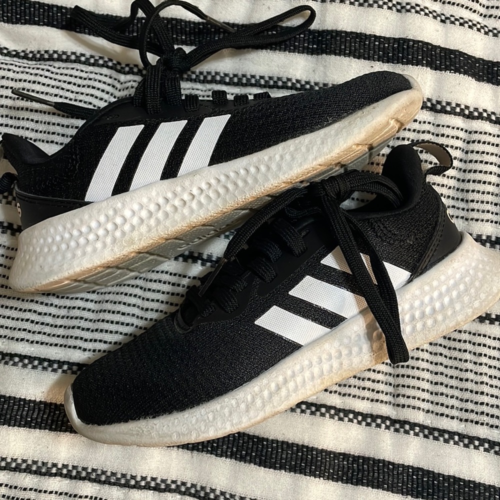 Black adidas sneakers for kids